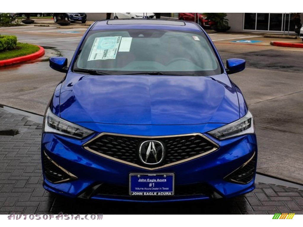 2019 ILX A-Spec - Apex Blue Pearl / Red photo #2