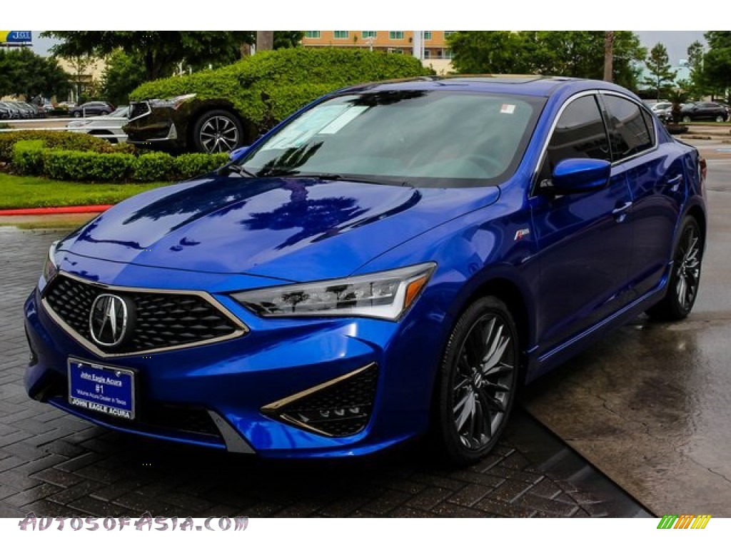 2019 ILX A-Spec - Apex Blue Pearl / Red photo #3