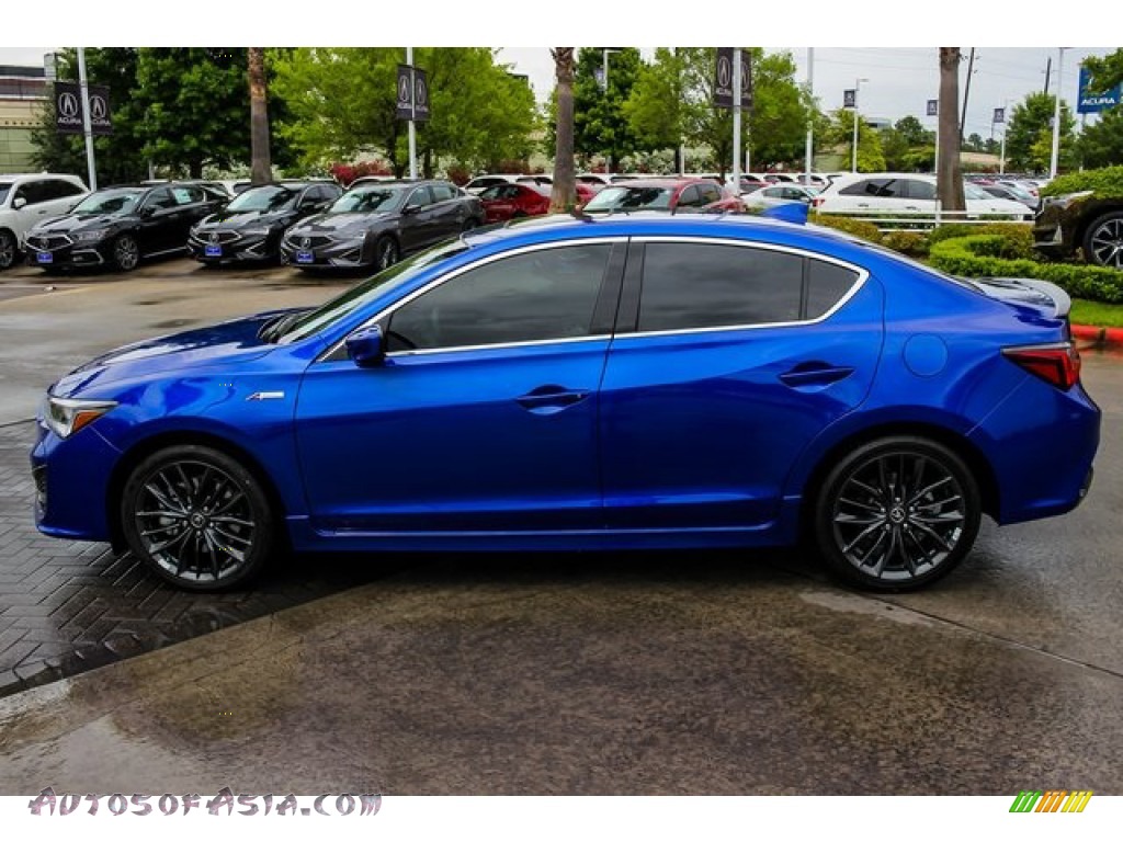 2019 ILX A-Spec - Apex Blue Pearl / Red photo #4