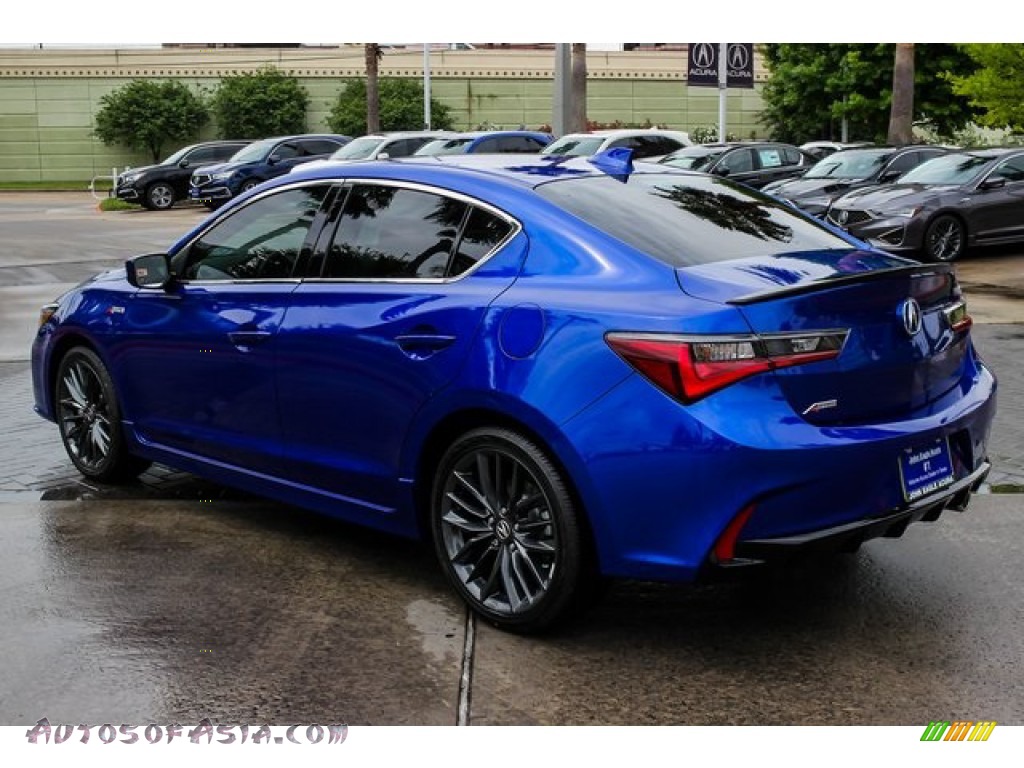 2019 ILX A-Spec - Apex Blue Pearl / Red photo #5