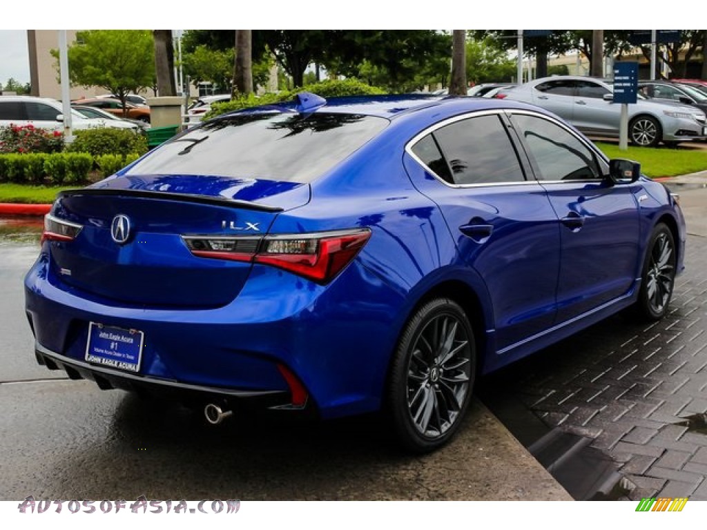 2019 ILX A-Spec - Apex Blue Pearl / Red photo #7