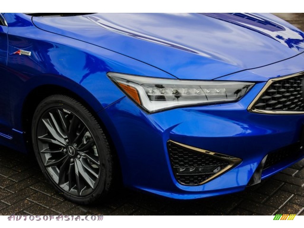 2019 ILX A-Spec - Apex Blue Pearl / Red photo #10