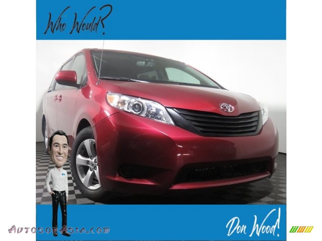 Salsa Red Pearl / Light Gray Toyota Sienna LE