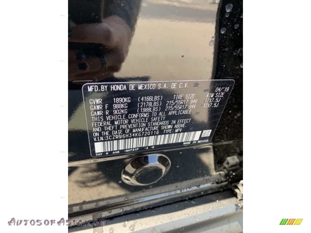 2019 HR-V LX AWD - Crystal Black Pearl / Black photo #14