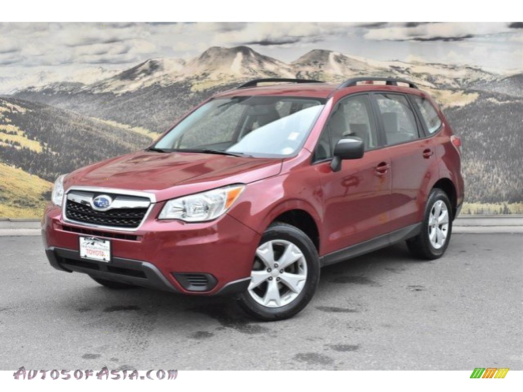 2016 Forester 2.5i - Venetian Red Pearl / Gray photo #5