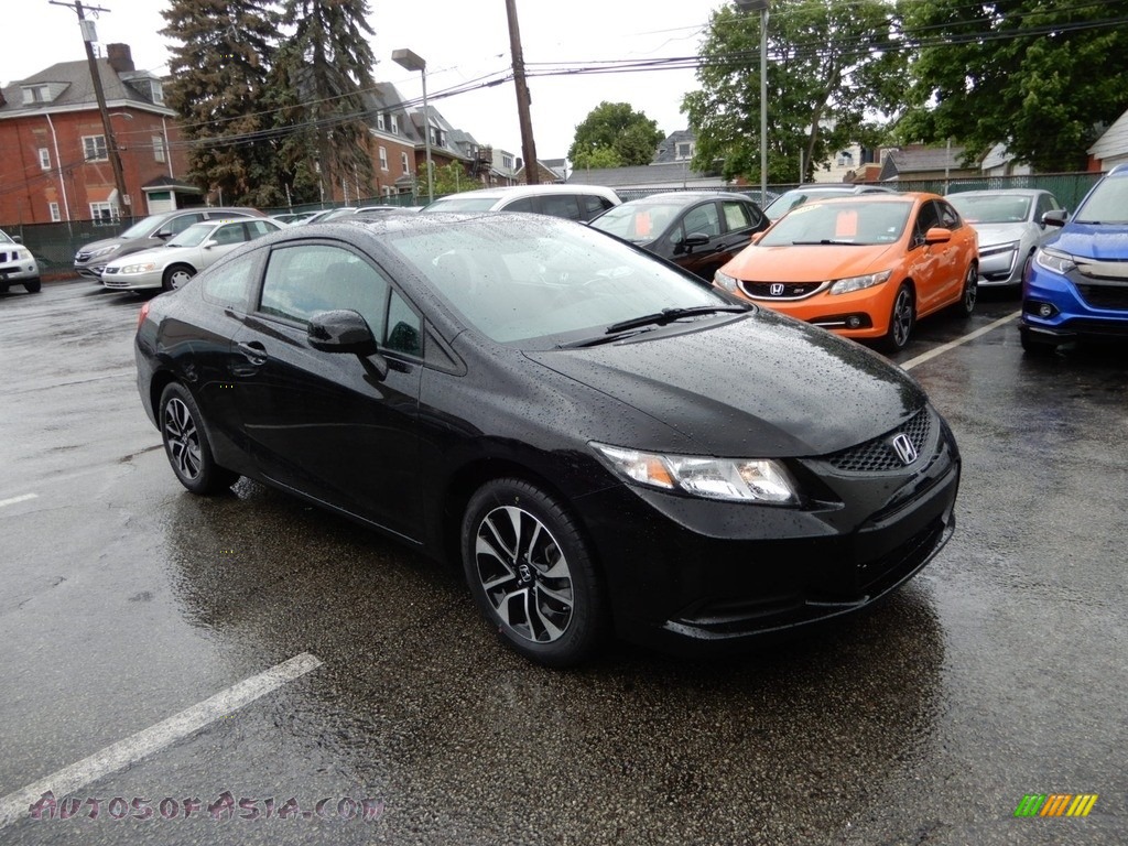 2013 Civic EX Coupe - Crystal Black Pearl / Black photo #1