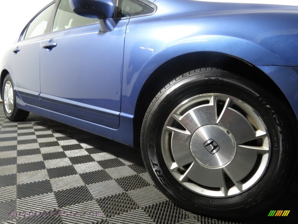 2010 Civic Hybrid Sedan - Atomic Blue Metallic / Gray photo #3