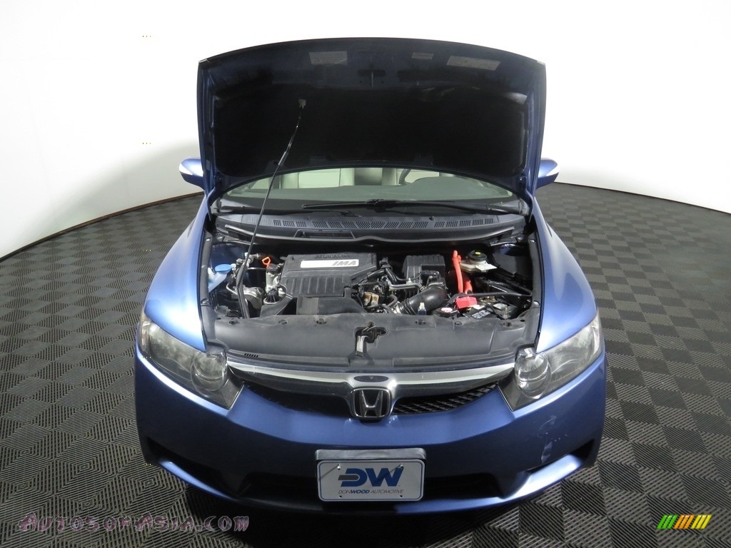 2010 Civic Hybrid Sedan - Atomic Blue Metallic / Gray photo #5