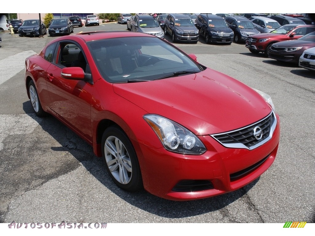 2012 Altima 2.5 S Coupe - Red Alert / Charcoal photo #3