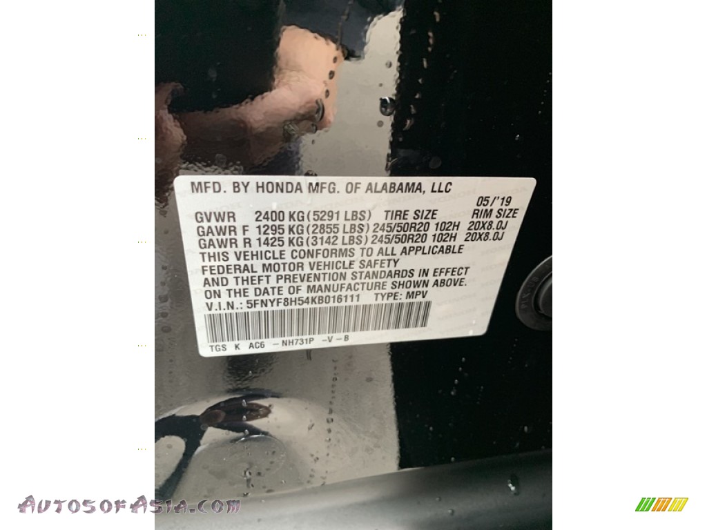 2019 Passport EX-L AWD - Crystal Black Pearl / Black photo #9