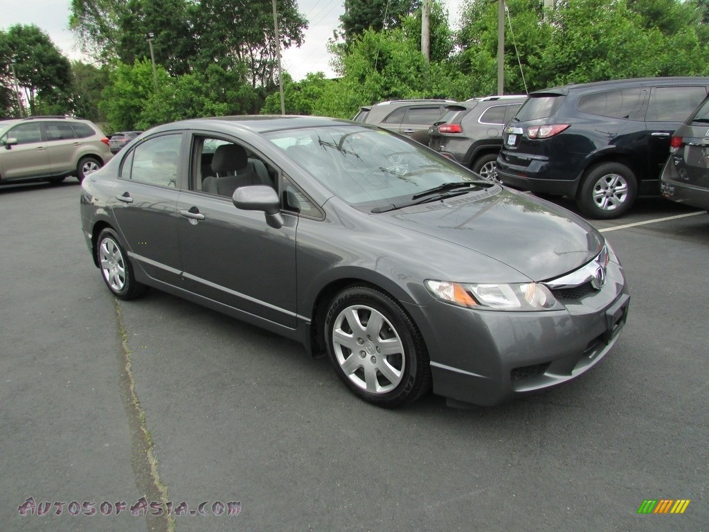 2009 Civic LX Sedan - Polished Metal Metallic / Gray photo #4