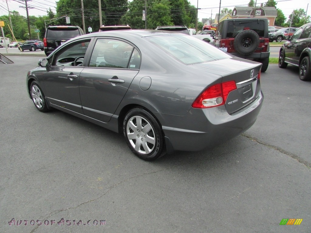 2009 Civic LX Sedan - Polished Metal Metallic / Gray photo #8