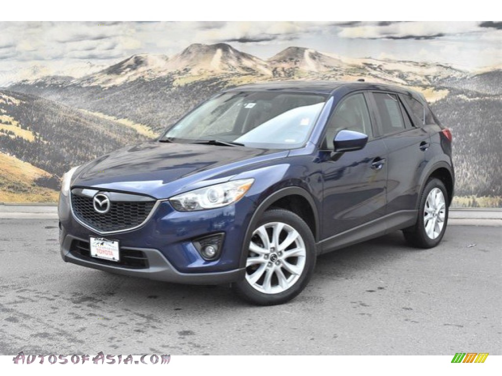 2013 CX-5 Grand Touring AWD - Stormy Blue Mica / Sand photo #5