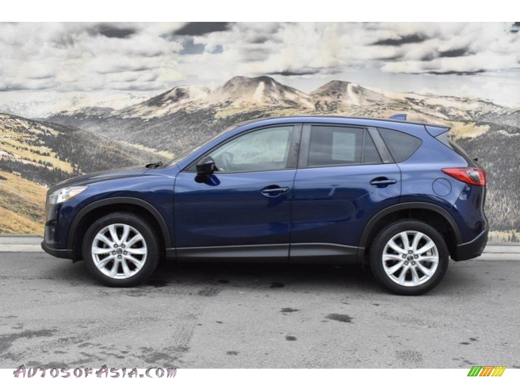 2013 CX-5 Grand Touring AWD - Stormy Blue Mica / Sand photo #6