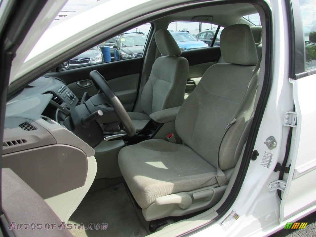 2012 Civic EX Sedan - Taffeta White / Beige photo #16