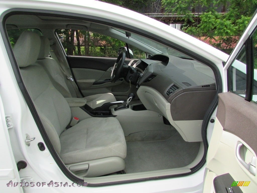 2012 Civic EX Sedan - Taffeta White / Beige photo #18