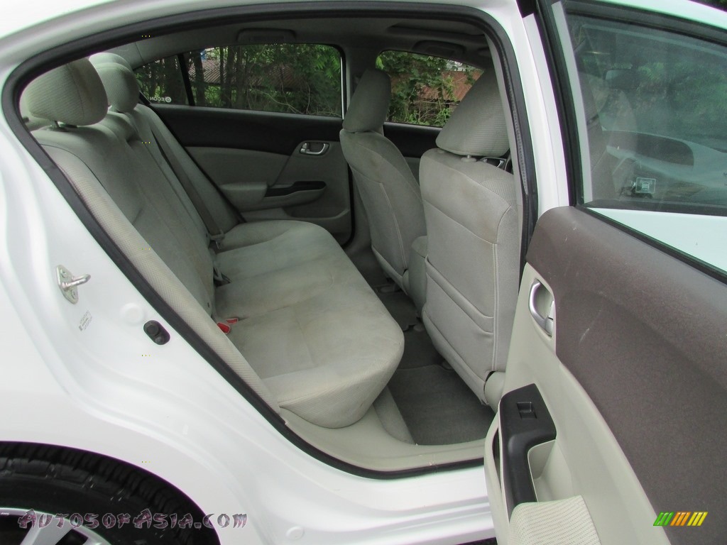 2012 Civic EX Sedan - Taffeta White / Beige photo #19