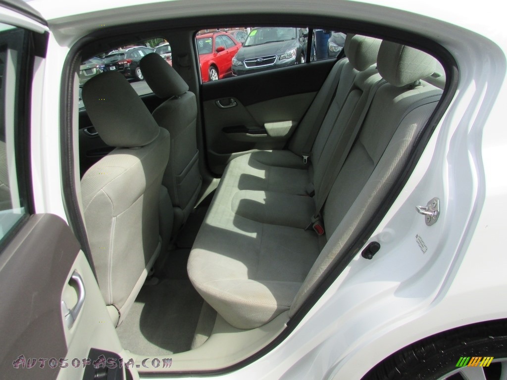 2012 Civic EX Sedan - Taffeta White / Beige photo #22