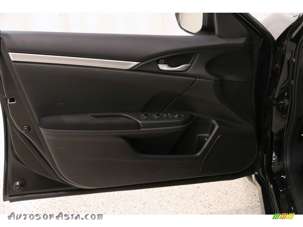 2017 Civic LX Sedan - Crystal Black Pearl / Black photo #4