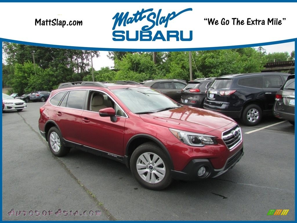 Crimson Red Pearl / Warm Ivory Subaru Outback 2.5i Premium