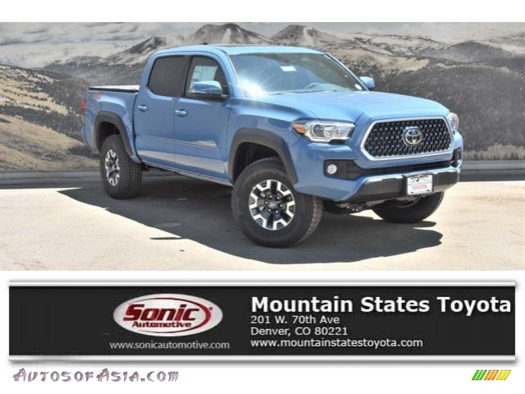 Cavalry Blue / Black Toyota Tacoma TRD Off-Road Double Cab 4x4