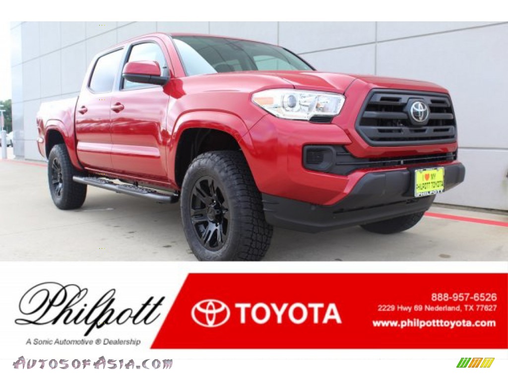 Barcelona Red Metallic / Cement Gray Toyota Tacoma SR Double Cab 4x4