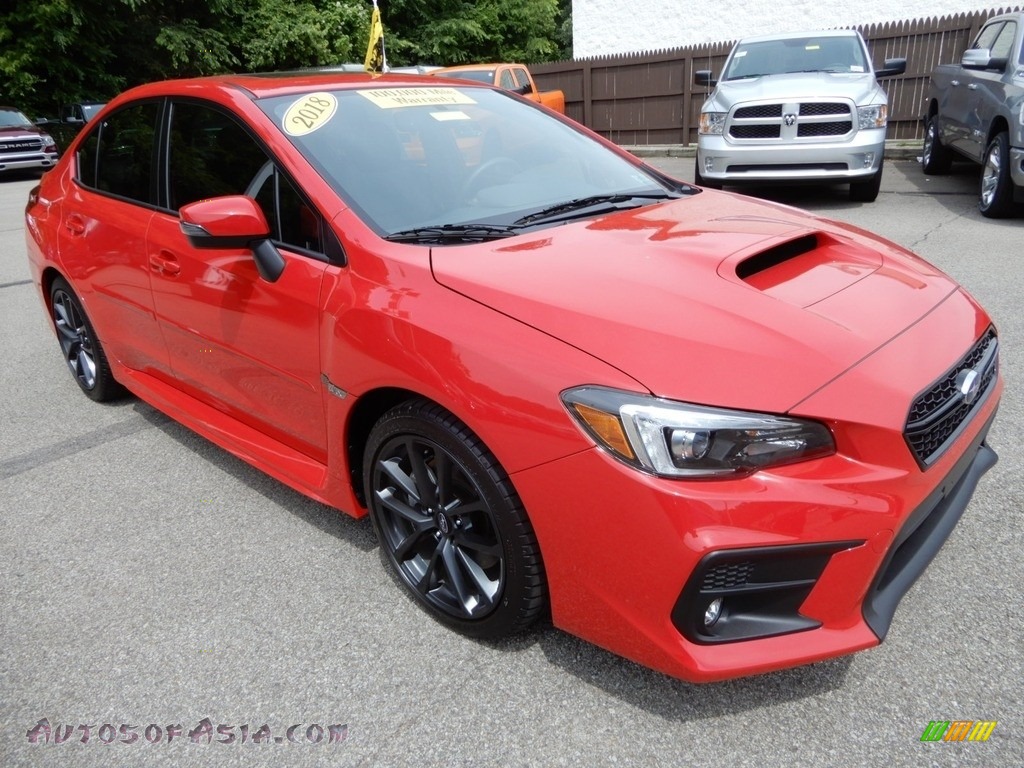 2018 WRX Limited - Pure Red / Carbon Black photo #7