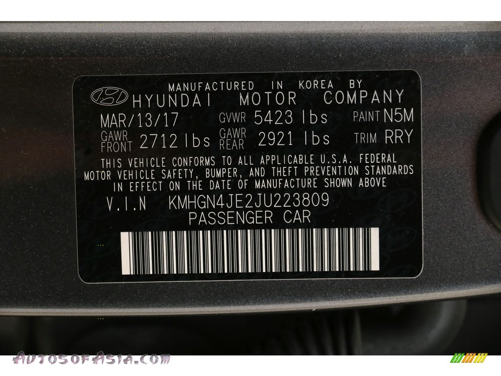 2018 Genesis G80 AWD - Himalayan Gray / Black photo #20