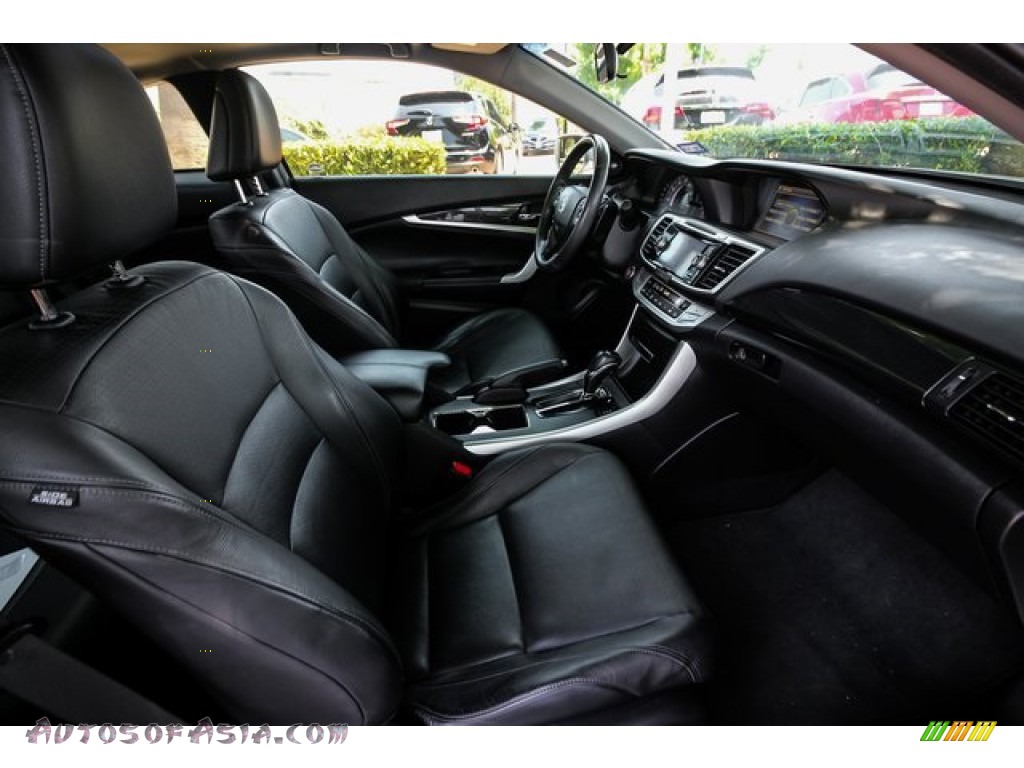 2014 Accord EX-L V6 Coupe - Alabaster Silver Metallic / Black photo #22