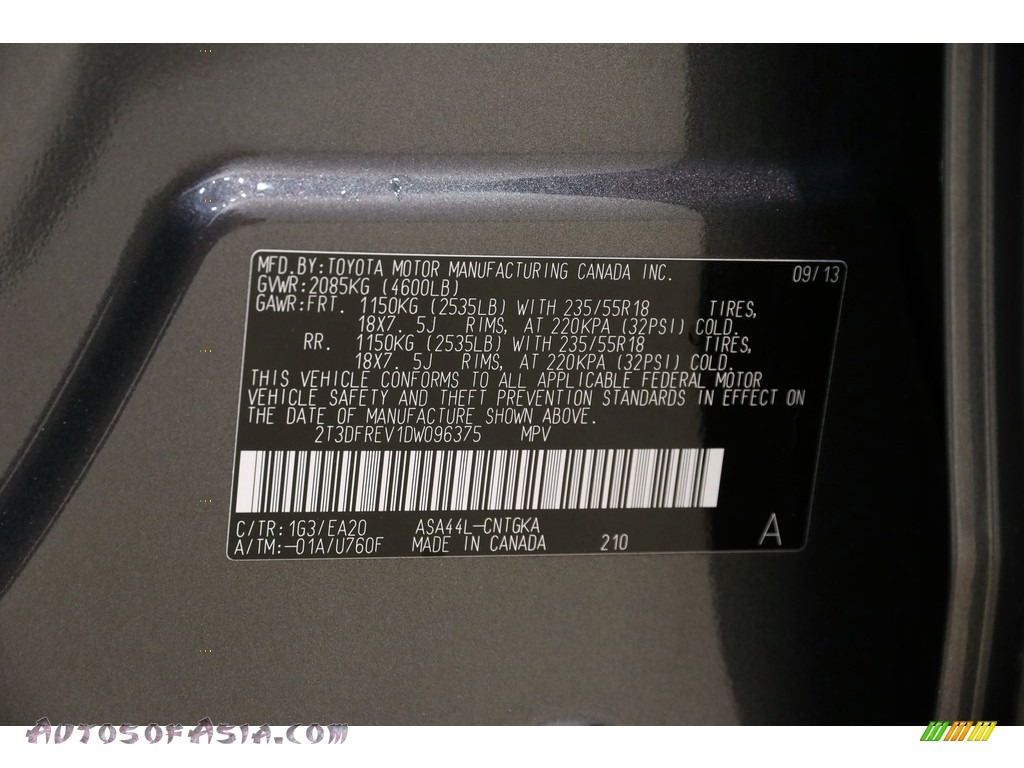 2013 RAV4 Limited AWD - Magnetic Gray Metallic / Black photo #19
