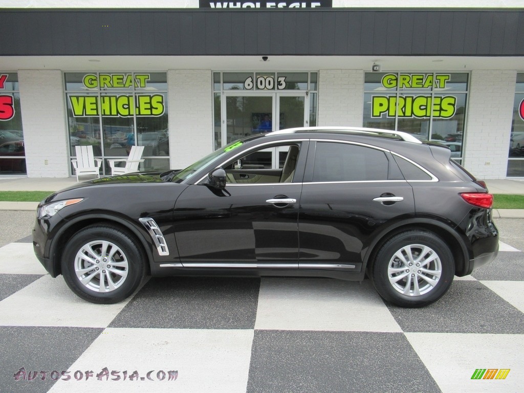 2013 FX 37 AWD - Malbec Black / Wheat photo #1