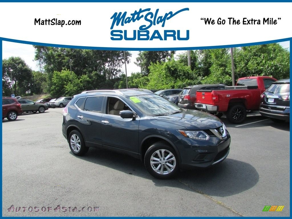 2016 Rogue SV AWD - Arctic Blue Metallic / Almond photo #1