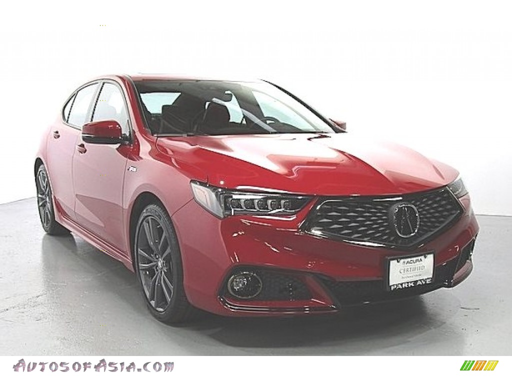 2018 TLX V6 A-Spec Sedan - San Marino Red / Red photo #5