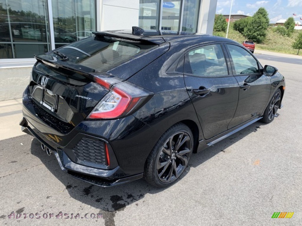 2019 Civic Sport Hatchback - Crystal Black Pearl / Black photo #7