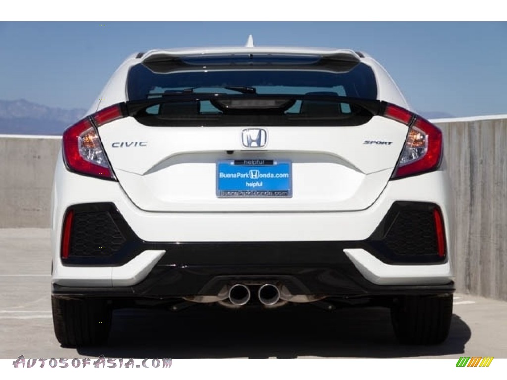 2019 Civic Sport Hatchback - White Orchid Pearl / Black photo #6