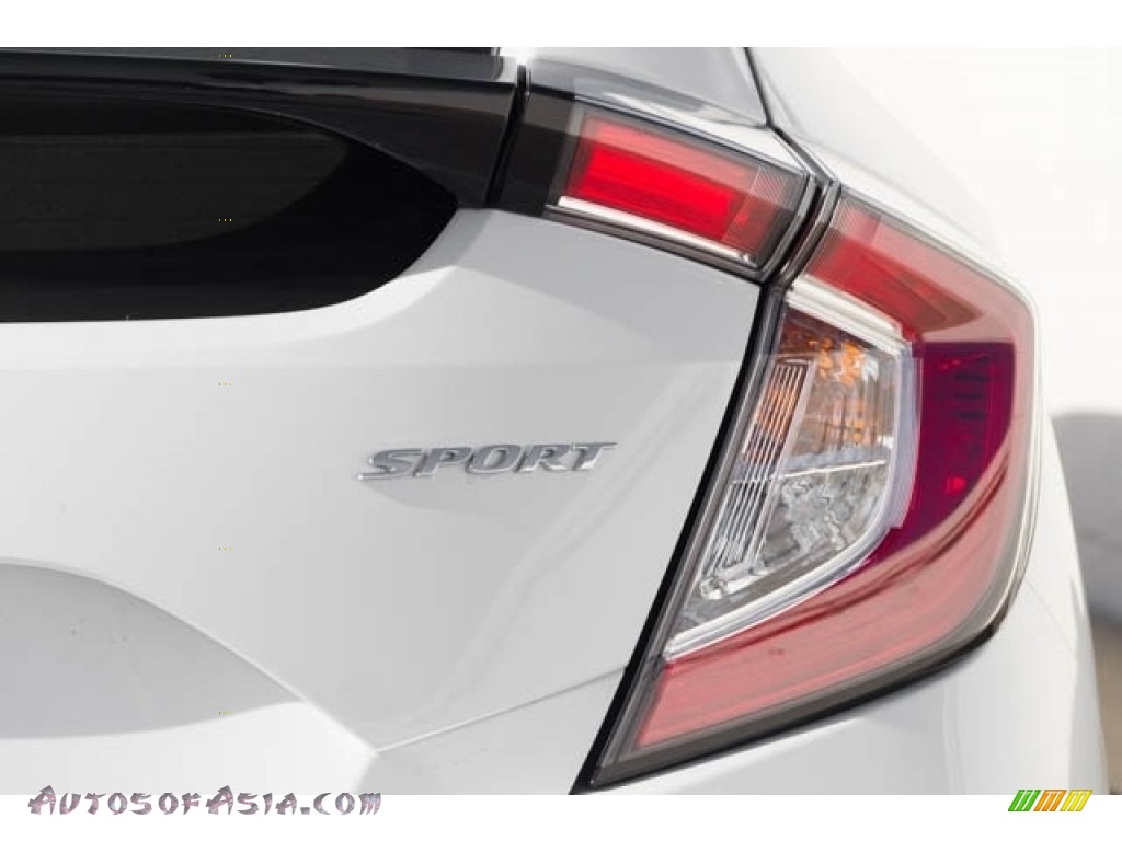 2019 Civic Sport Hatchback - White Orchid Pearl / Black photo #8