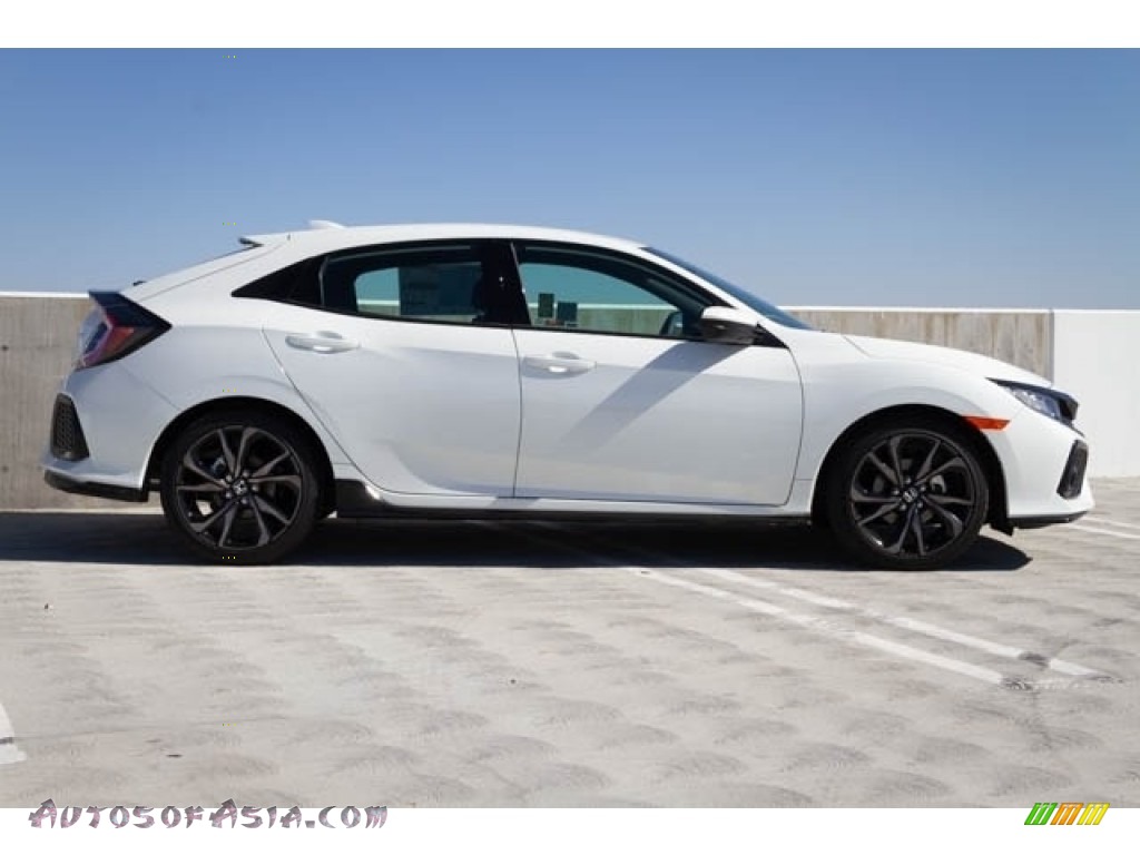 2019 Civic Sport Hatchback - White Orchid Pearl / Black photo #10