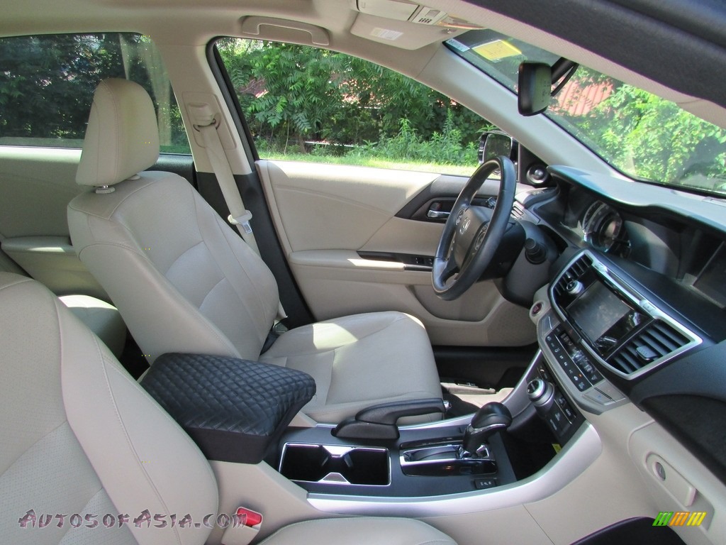 2013 Accord EX-L V6 Sedan - Crystal Black Pearl / Ivory photo #17