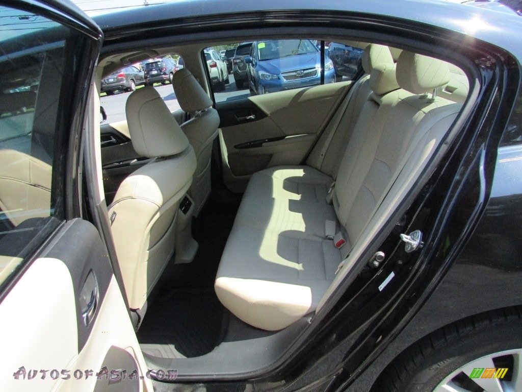 2013 Accord EX-L V6 Sedan - Crystal Black Pearl / Ivory photo #22