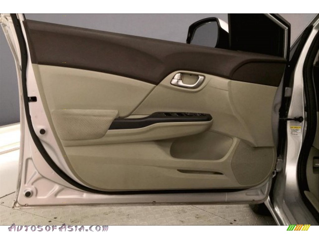 2012 Civic EX Sedan - Alabaster Silver Metallic / Beige photo #20
