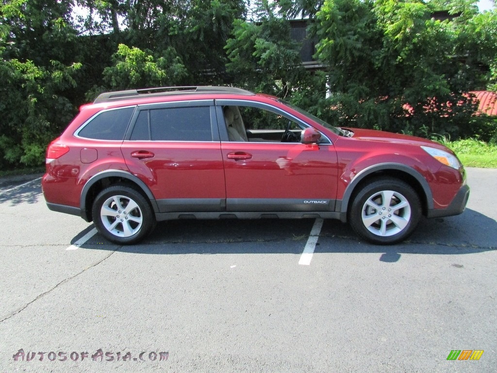 2013 Outback 2.5i Limited - Venetian Red Pearl / Warm Ivory Leather photo #5
