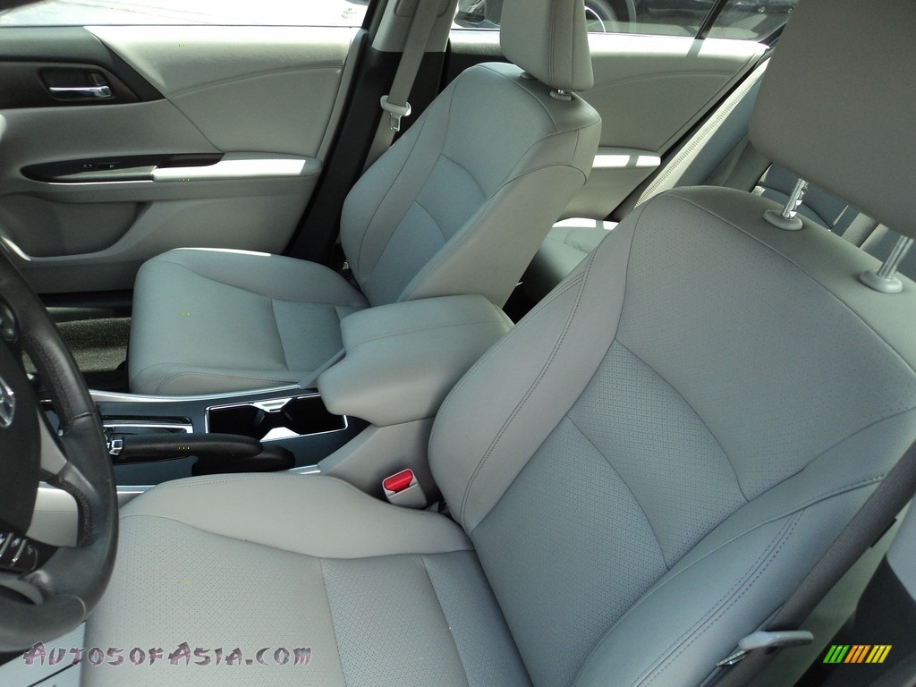 2014 Accord EX-L V6 Sedan - Modern Steel Metallic / Gray photo #7