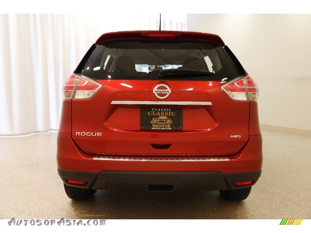 2016 Rogue S AWD - Cayenne Red / Charcoal photo #17