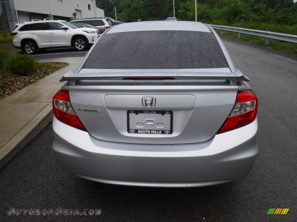 2012 Civic LX Sedan - Alabaster Silver Metallic / Gray photo #9