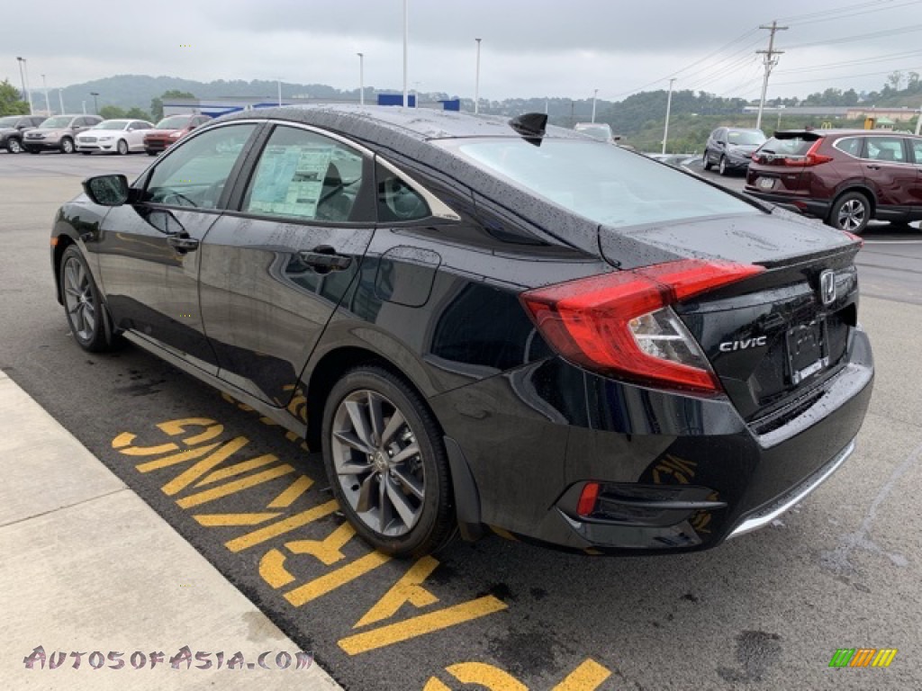 2019 Civic EX Sedan - Crystal Black Pearl / Gray photo #5