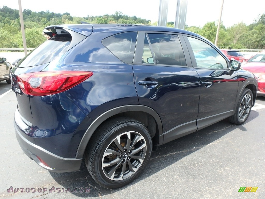 2016 CX-5 Grand Touring AWD - Deep Crystal Blue Mica / Parchment photo #8