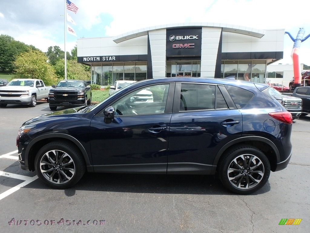 2016 CX-5 Grand Touring AWD - Deep Crystal Blue Mica / Parchment photo #12