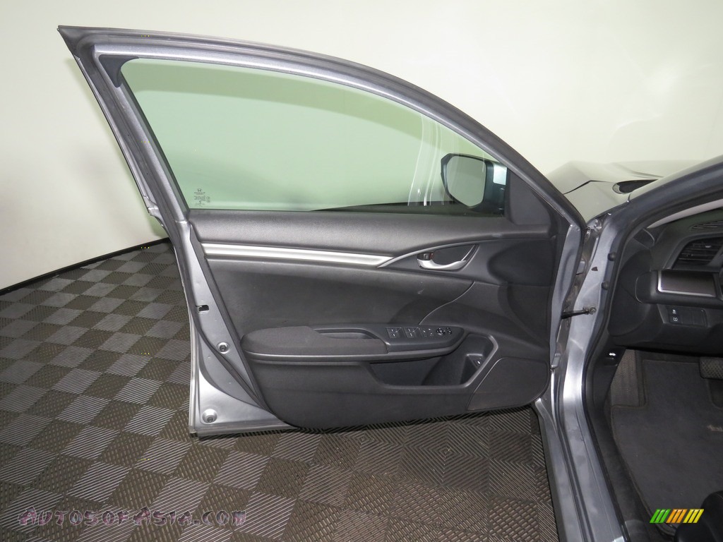2017 Civic LX Sedan - Lunar Silver Metallic / Black photo #15