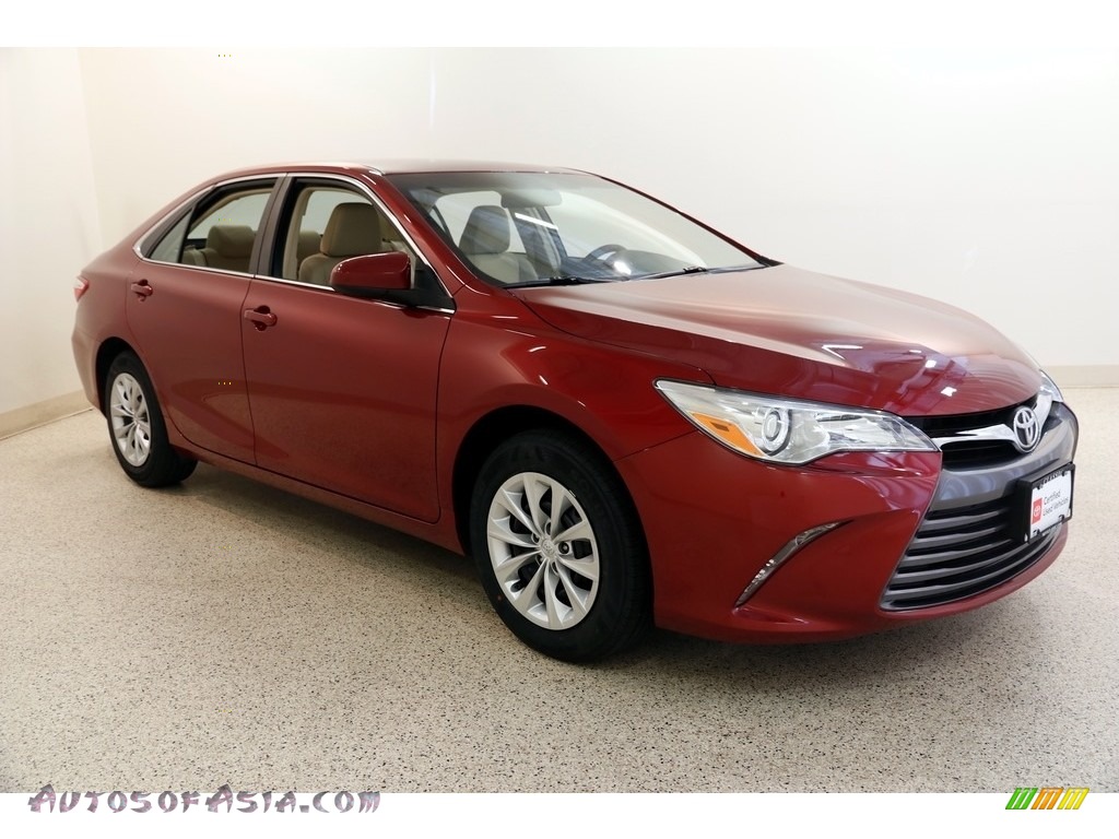Ruby Flare Pearl / Almond Toyota Camry LE