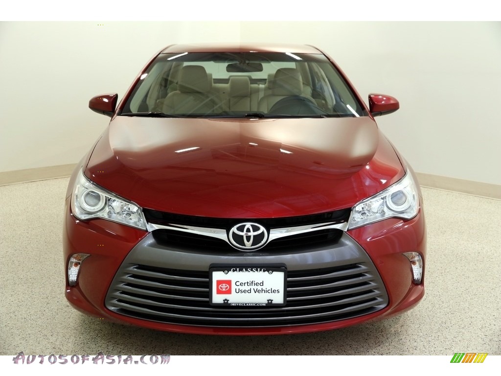2015 Camry LE - Ruby Flare Pearl / Almond photo #2